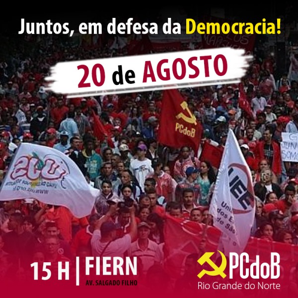 De Agosto Juntos Em Defesa Da Democracia Vermelho