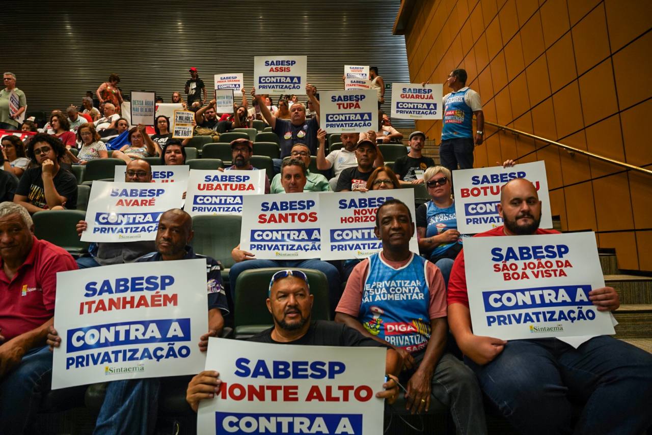 Contra a vontade do povo venda da Sabesp será votada nesta quarta