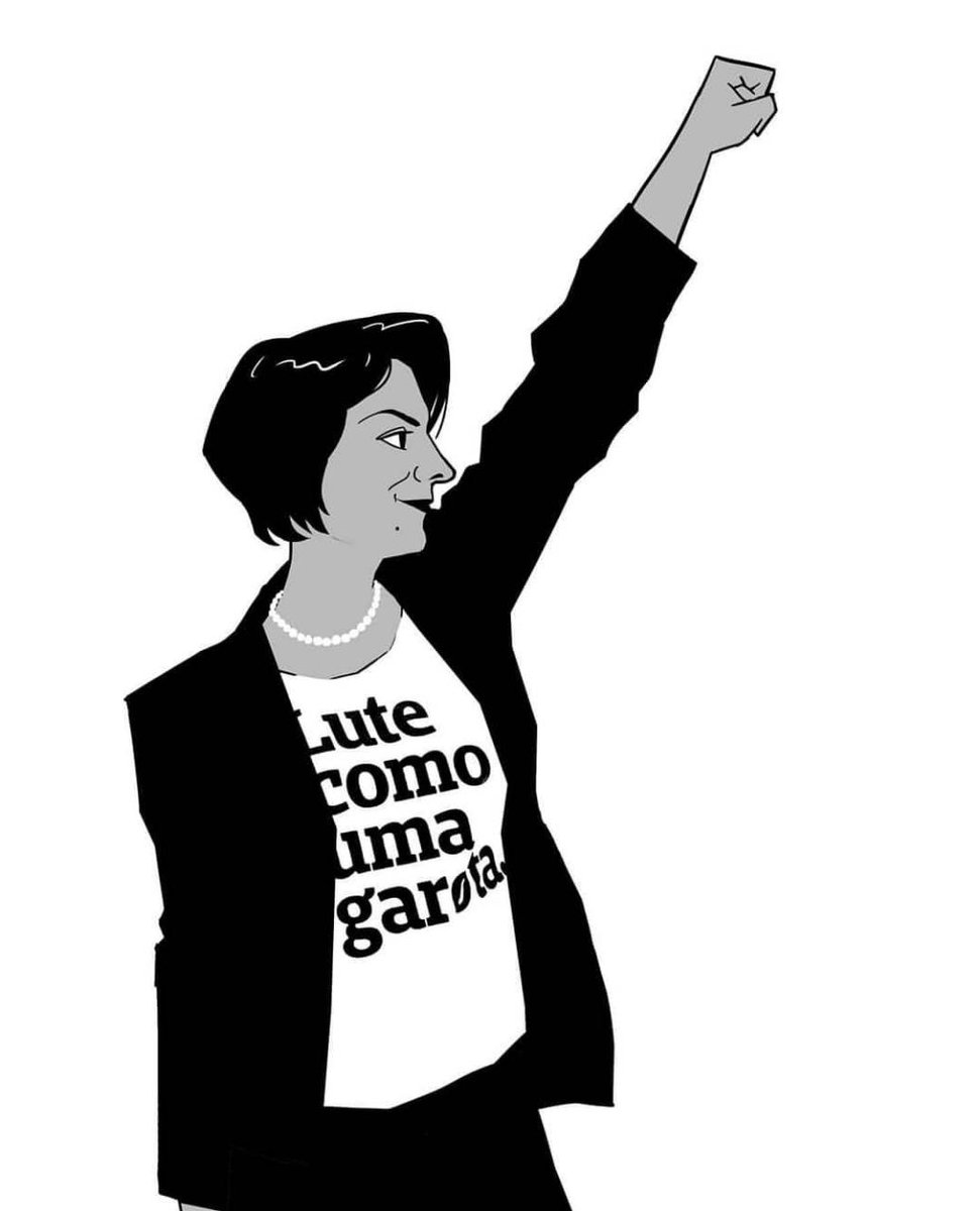 A arte em forma de luta: Manuela d'Ãvila inspira ilustrações - Vermelho