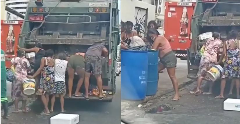 Vídeo de pessoas revirando lixo em Fortaleza expõe alta da miséria no país  - Vermelho