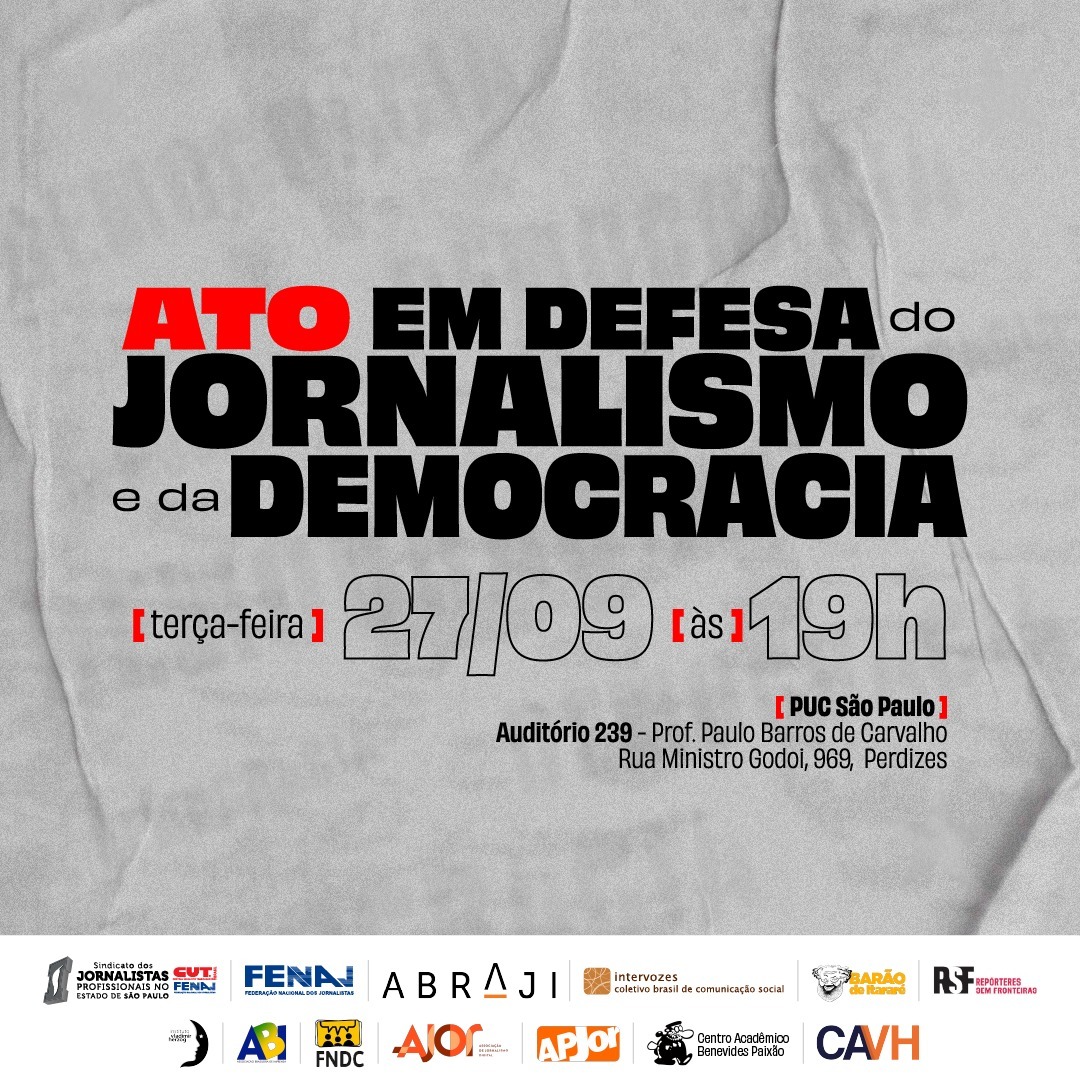 PUC SP Recebe Ato Em Defesa Do Jornalismo E Da Democracia Vermelho