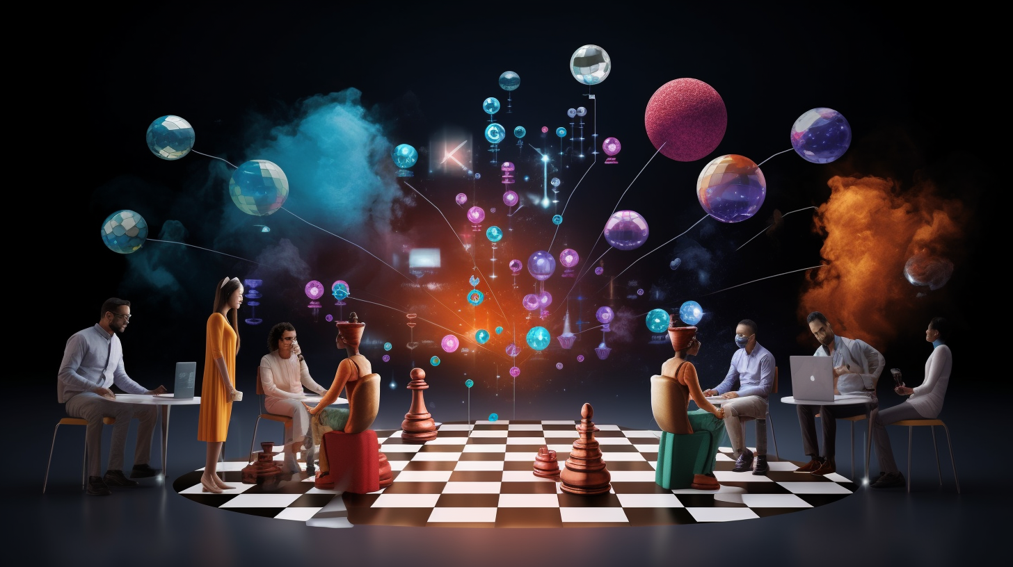 Um arranjo estratégico de peças de xadrez cria um cenário de batalha  intelectual no tabuleiro
