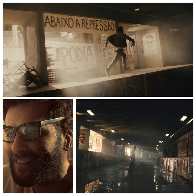 Montagem com cenas do filme "Honestino"